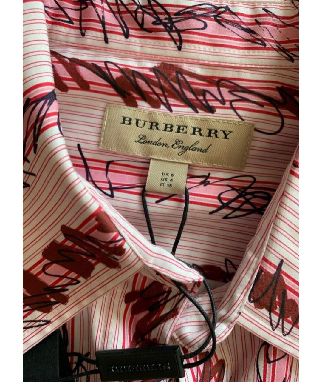 BURBERRY Розовая хлопковая рубашка, фото 4