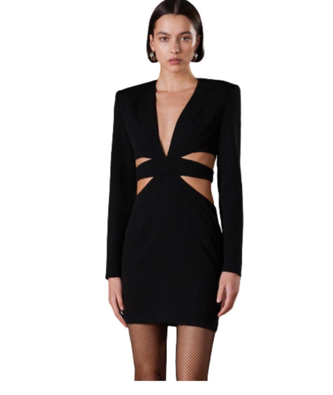 MISHA COLLECTION Черное полиэстеровое повседневное платье, фото 4