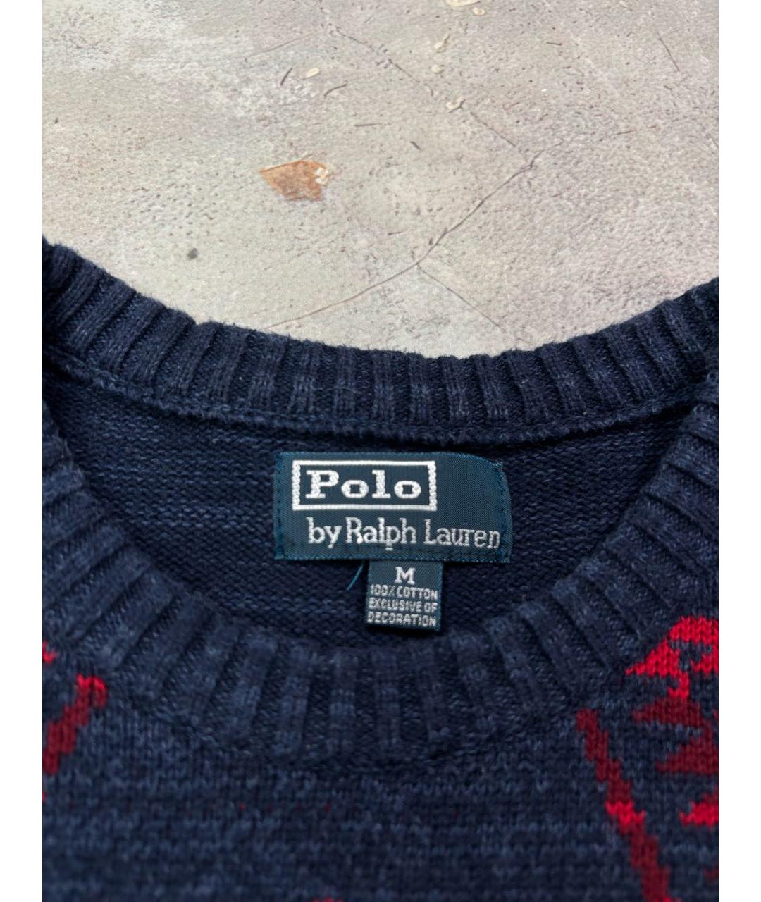 POLO RALPH LAUREN Темно-синий шерстяной джемпер / свитер, фото 3