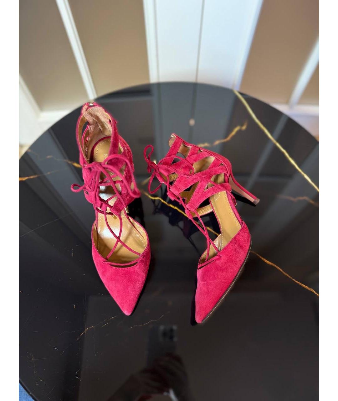 AQUAZZURA Розовые босоножки, фото 2