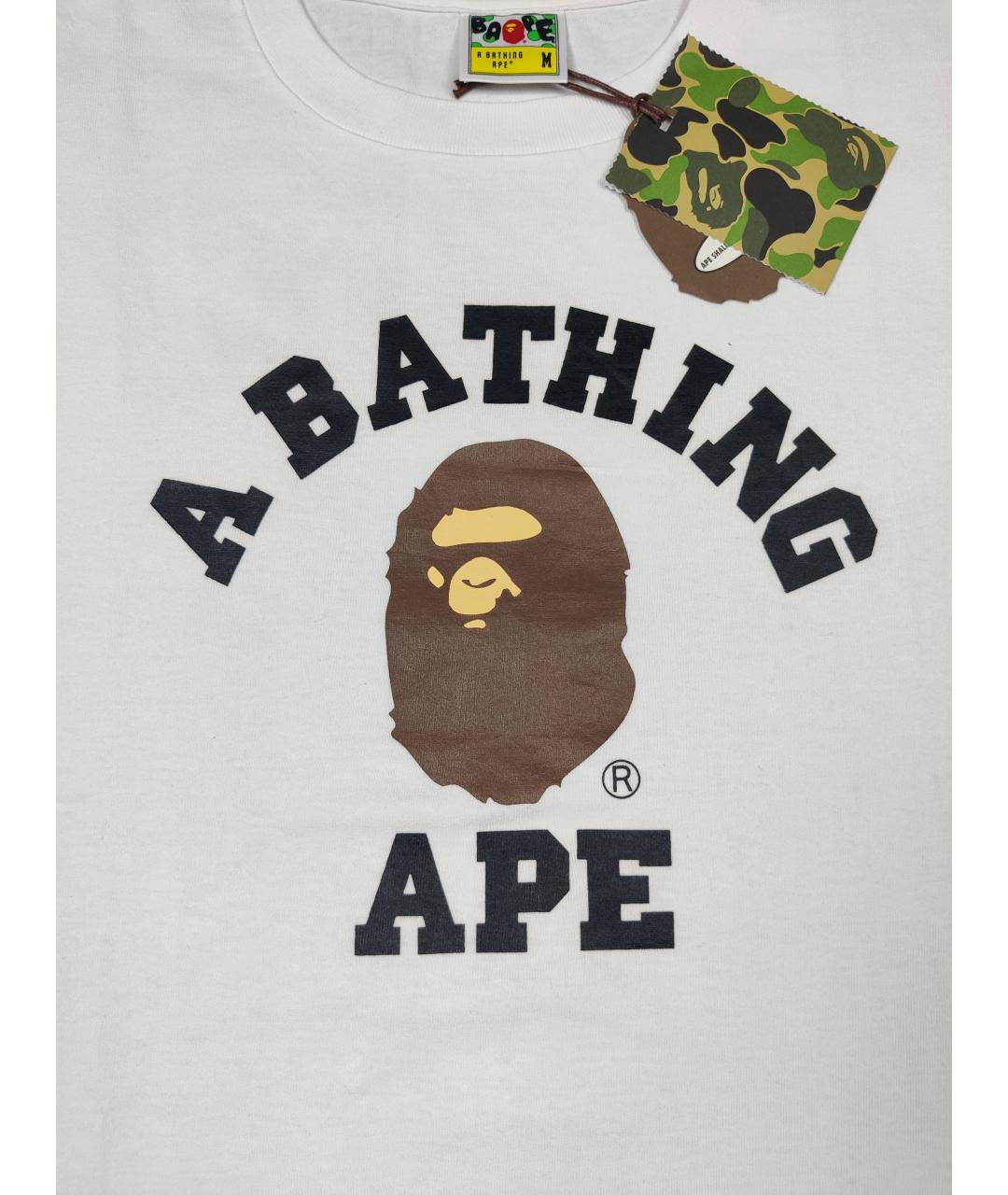 A BATHING APE Белая хлопковая футболка, фото 2