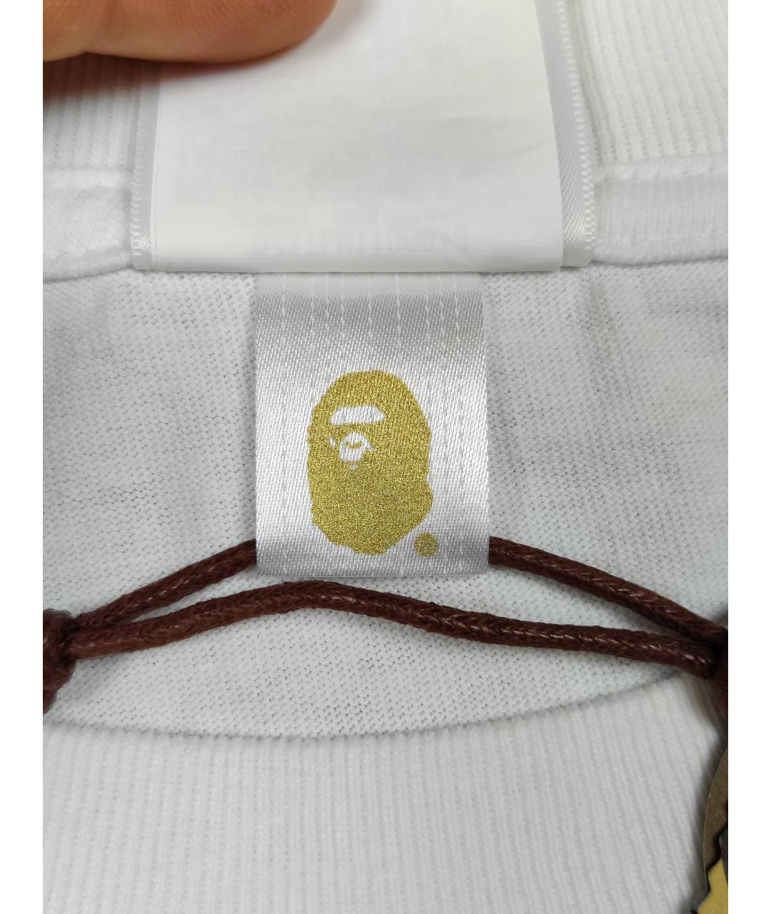 A BATHING APE Белая хлопковая футболка, фото 3