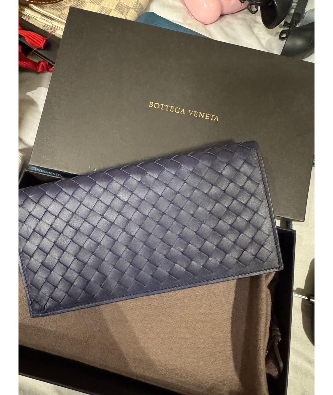 BOTTEGA VENETA Фиолетовый кожаный кошелек, фото 5