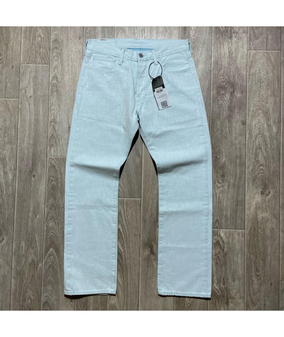 LEVI'S Голубые хлопковые прямые джинсы, фото 8