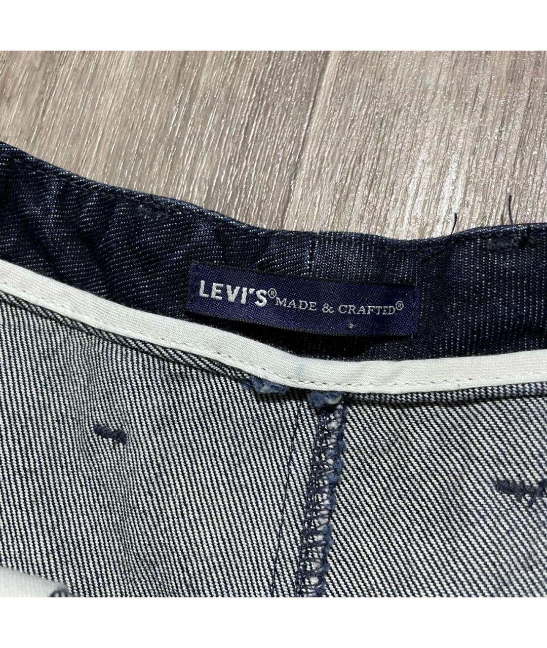 LEVI'S Темно-синие хлопковые прямые джинсы, фото 7