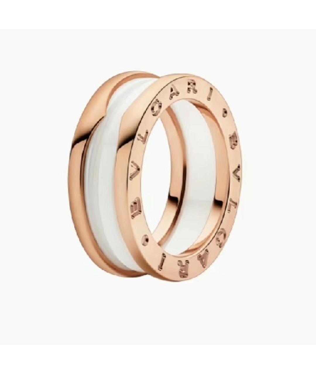 BVLGARI Белое кольцо из розового золота, фото 6