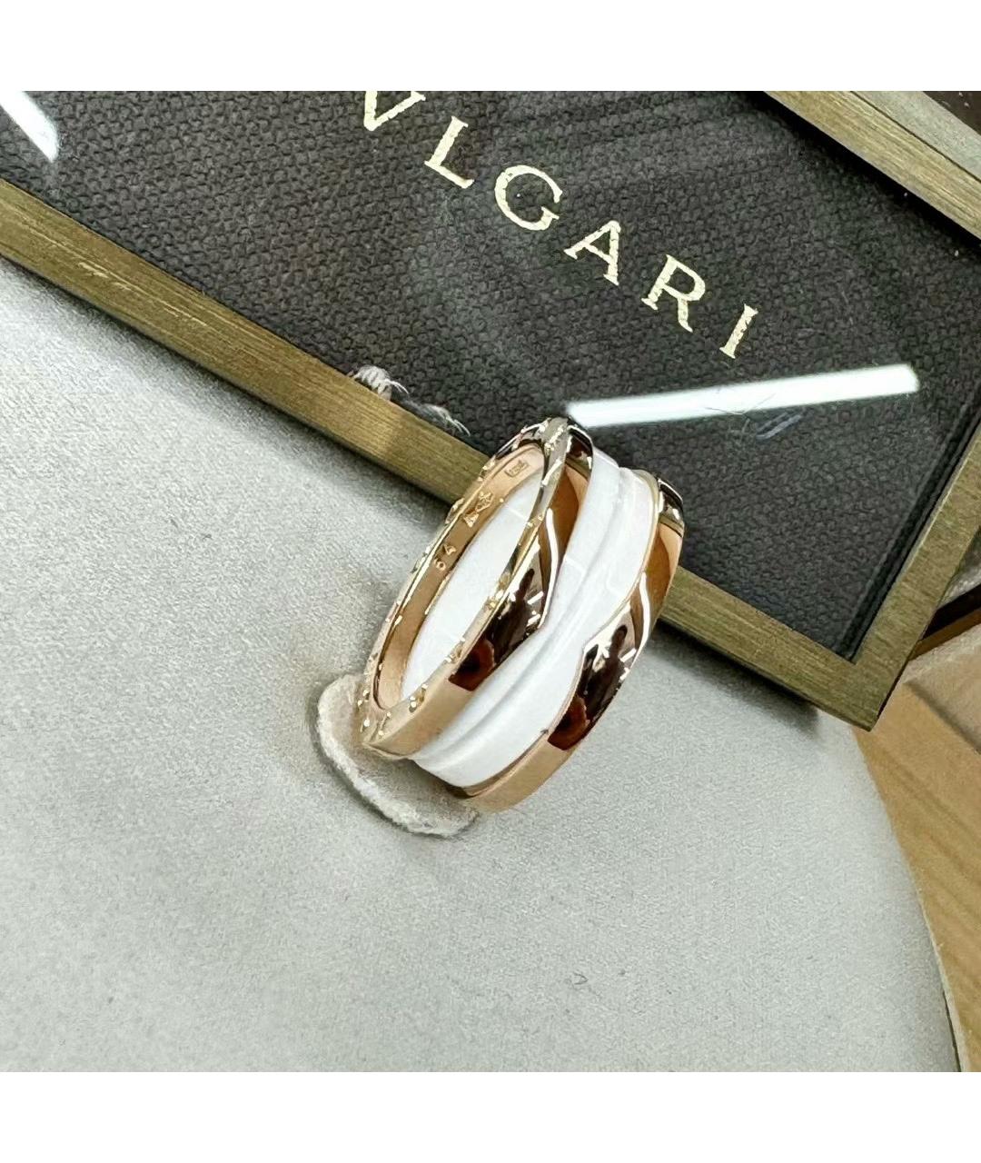 BVLGARI Белое кольцо из розового золота, фото 2