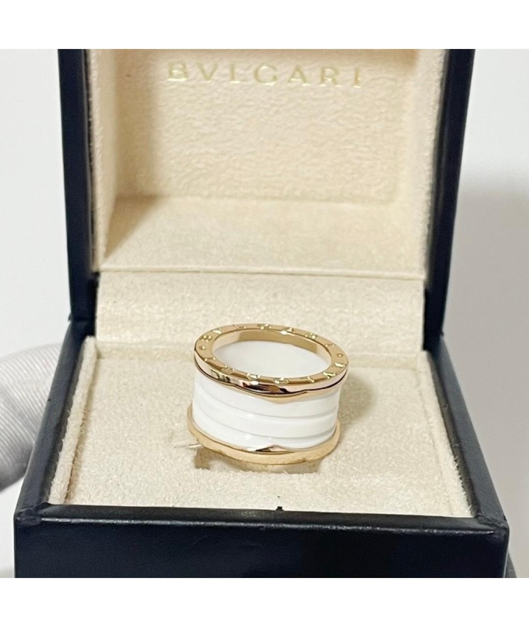 BVLGARI Белое кольцо из розового золота, фото 6