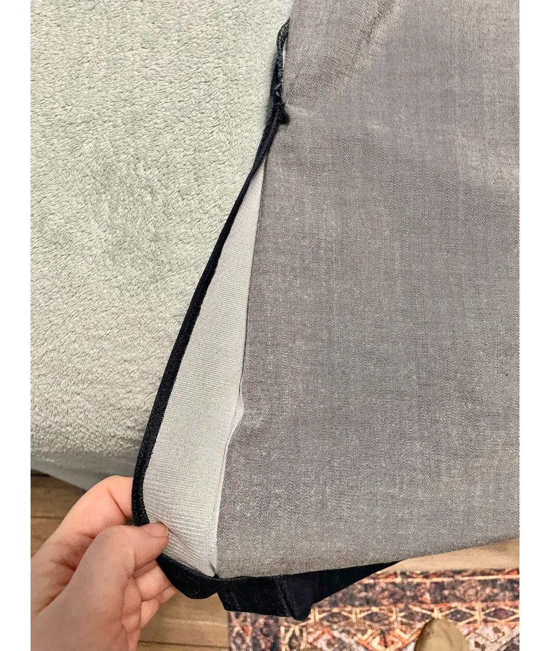 PRADA Темно-синяя хлопковая юбка миди, фото 6