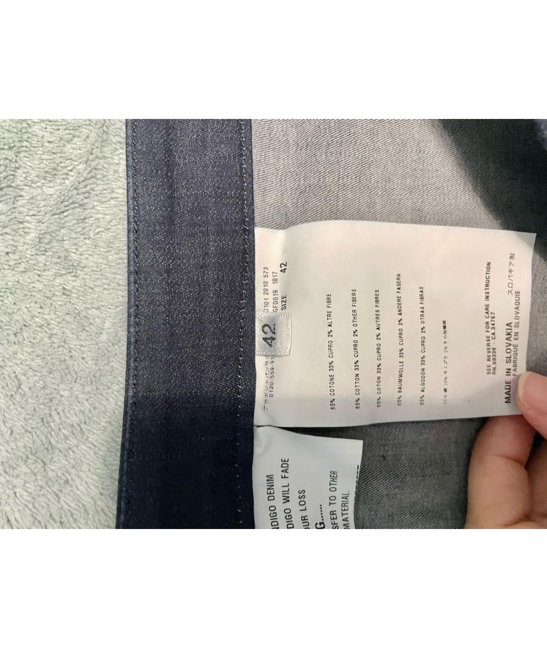 PRADA Темно-синяя хлопковая юбка миди, фото 3