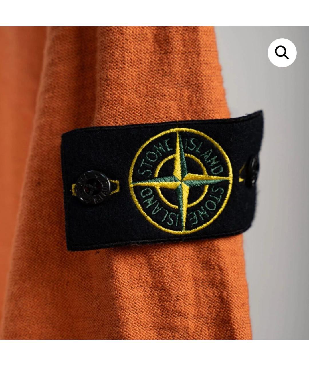 STONE ISLAND Оранжевый хлопковый джемпер / свитер, фото 5