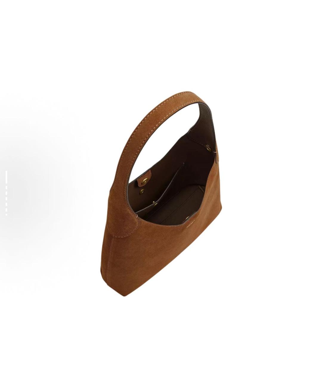 COACH Коричневая замшевая сумка тоут, фото 3