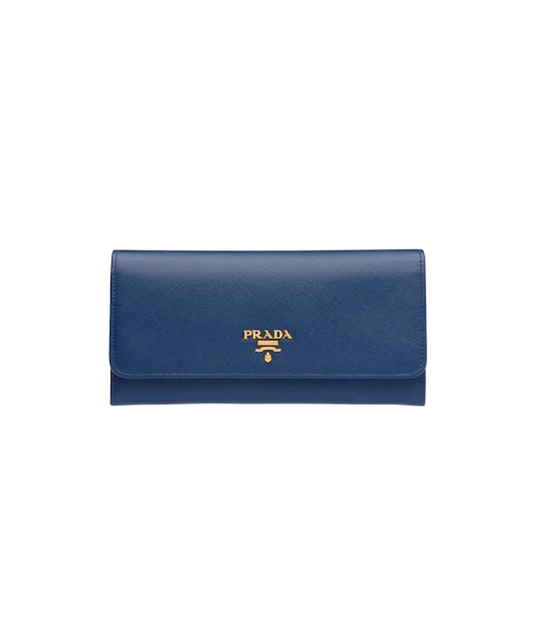 PRADA Синий кожаный кошелек, фото 1
