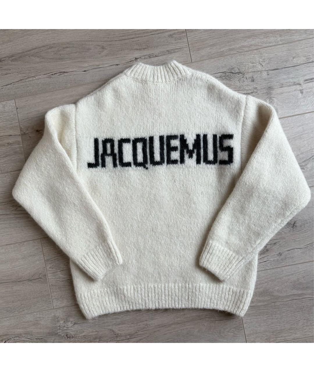 JACQUEMUS Бежевый шерстяной джемпер / свитер, фото 3