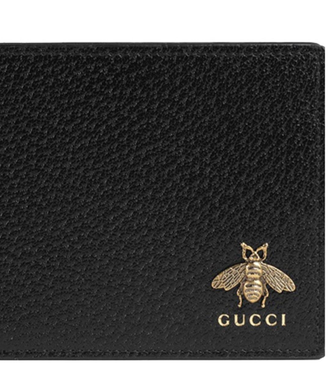 GUCCI Черный кожаный кошелек, фото 5
