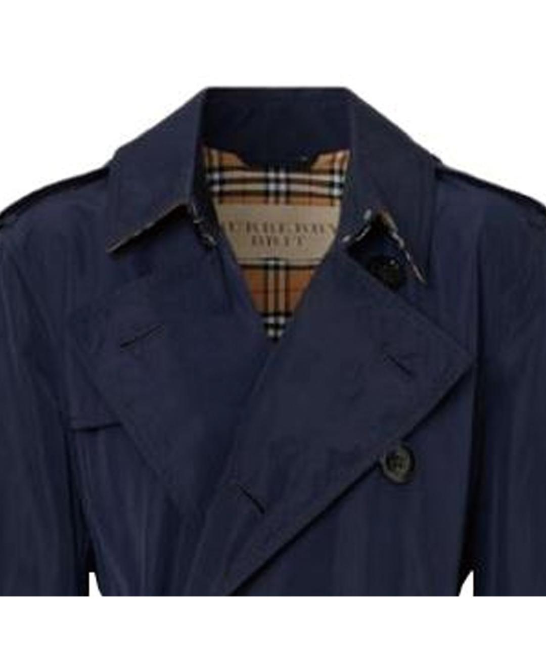 BURBERRY Темно-синий тренч / плащ, фото 2