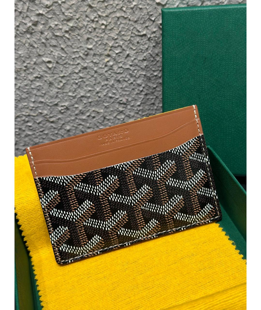 GOYARD Коричневый кожаный кардхолдер, фото 2