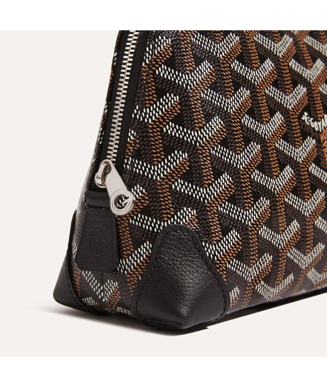 GOYARD Черная кожаная косметичка, фото 3