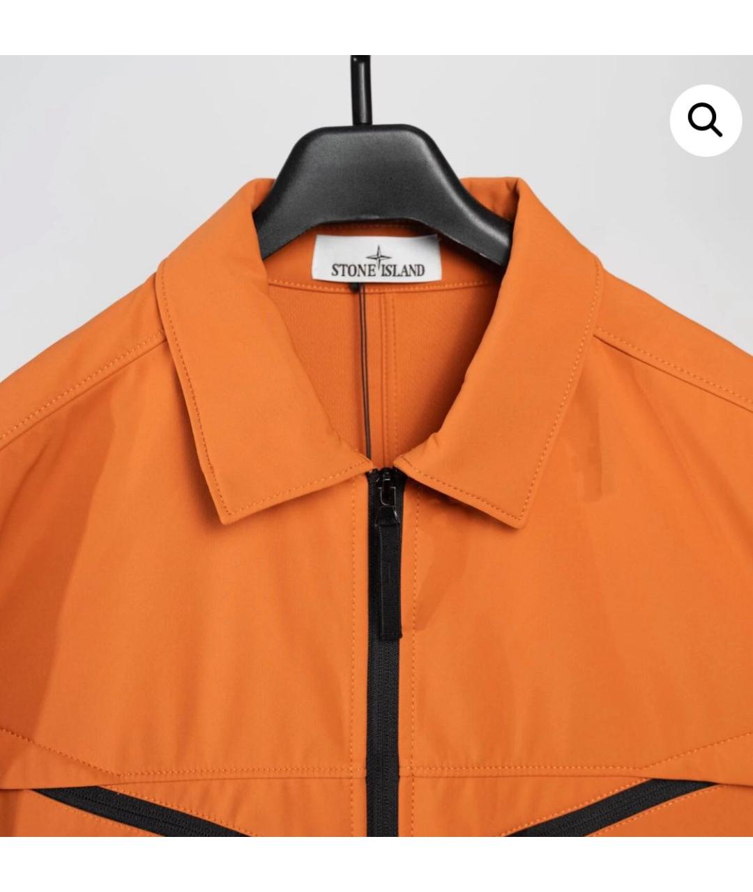 STONE ISLAND Оранжевая полиэстеровая куртка, фото 3