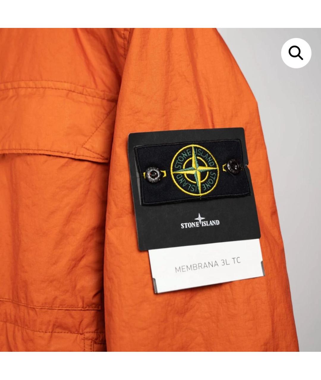 STONE ISLAND Оранжевая полиэстеровая куртка, фото 4