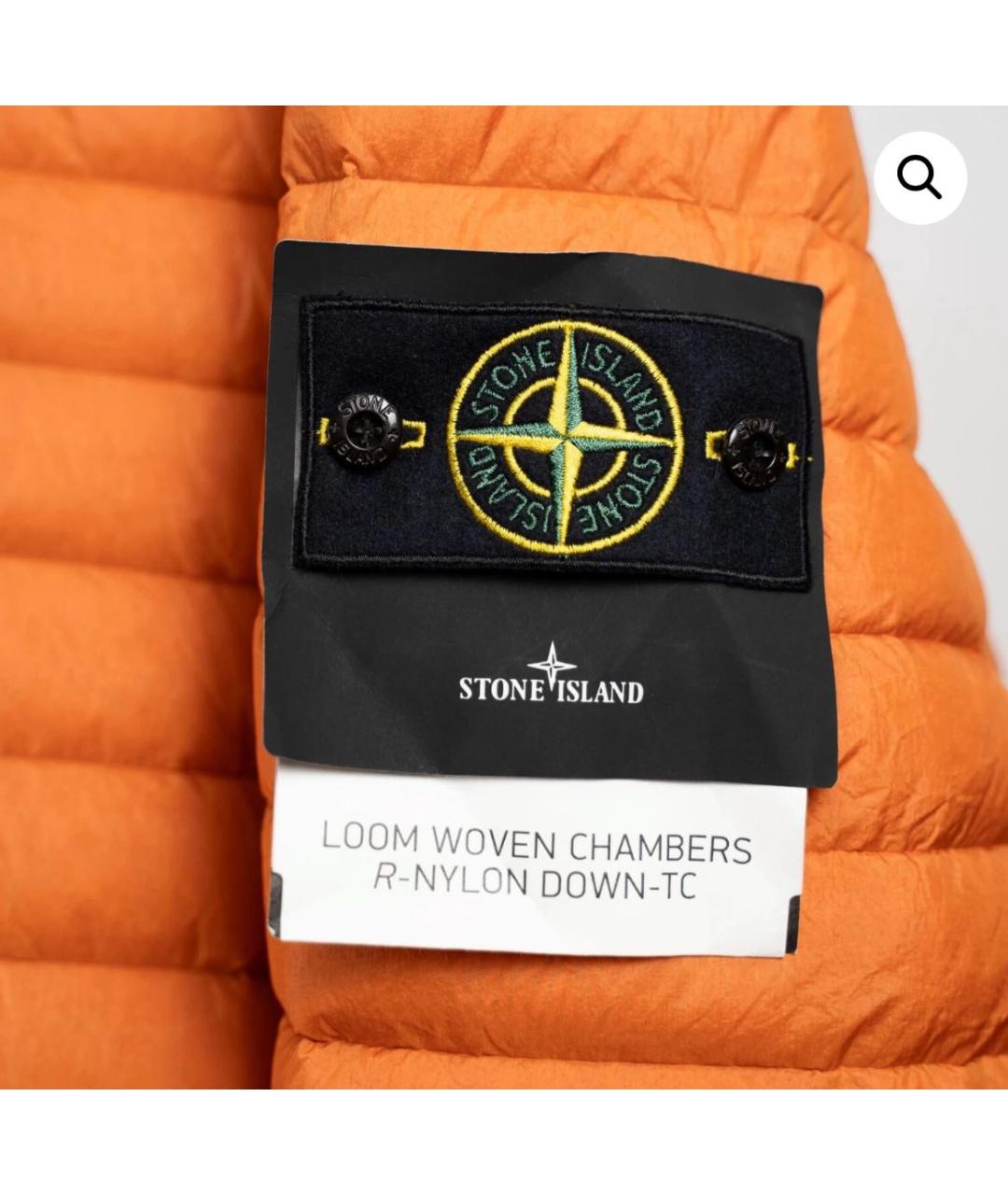 STONE ISLAND Оранжевая полиэстеровая куртка, фото 4