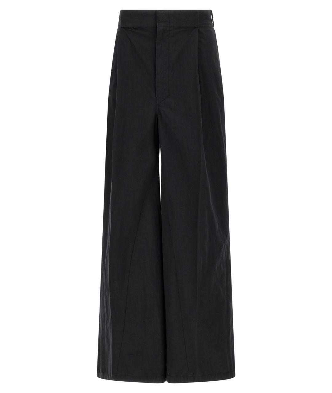 MAISON MARGIELA Черные хлопковые прямые брюки, фото 1