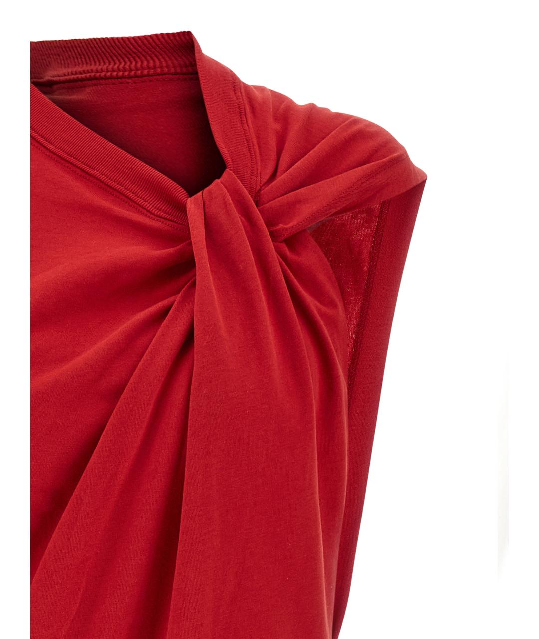 ISABEL MARANT Красное хлопковое коктейльное платье, фото 3