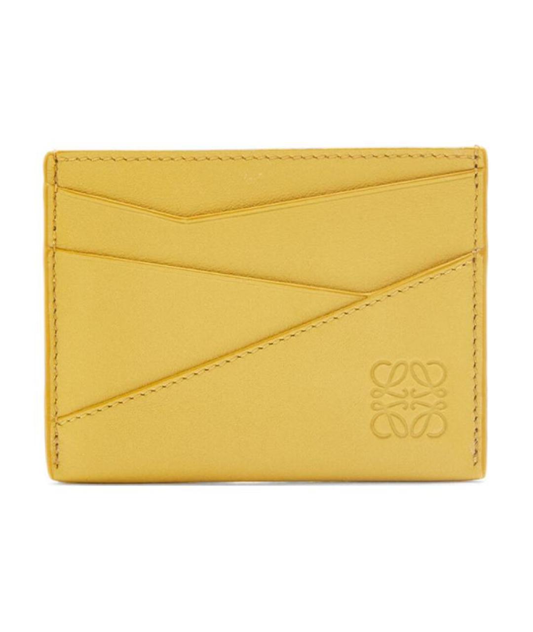 LOEWE Желтый кожаный кардхолдер, фото 1