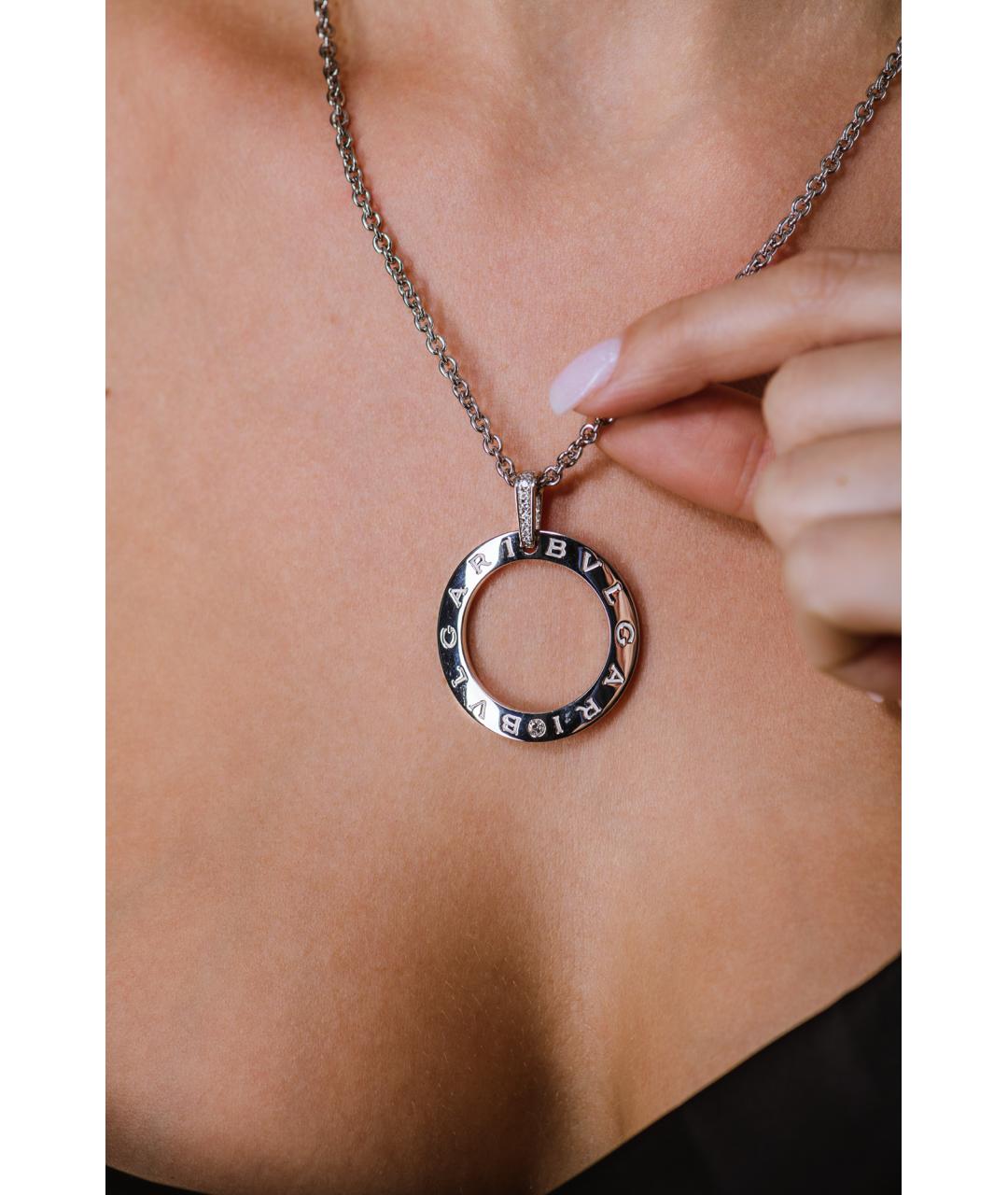 BVLGARI Золотая подвеска из белого золота, фото 2