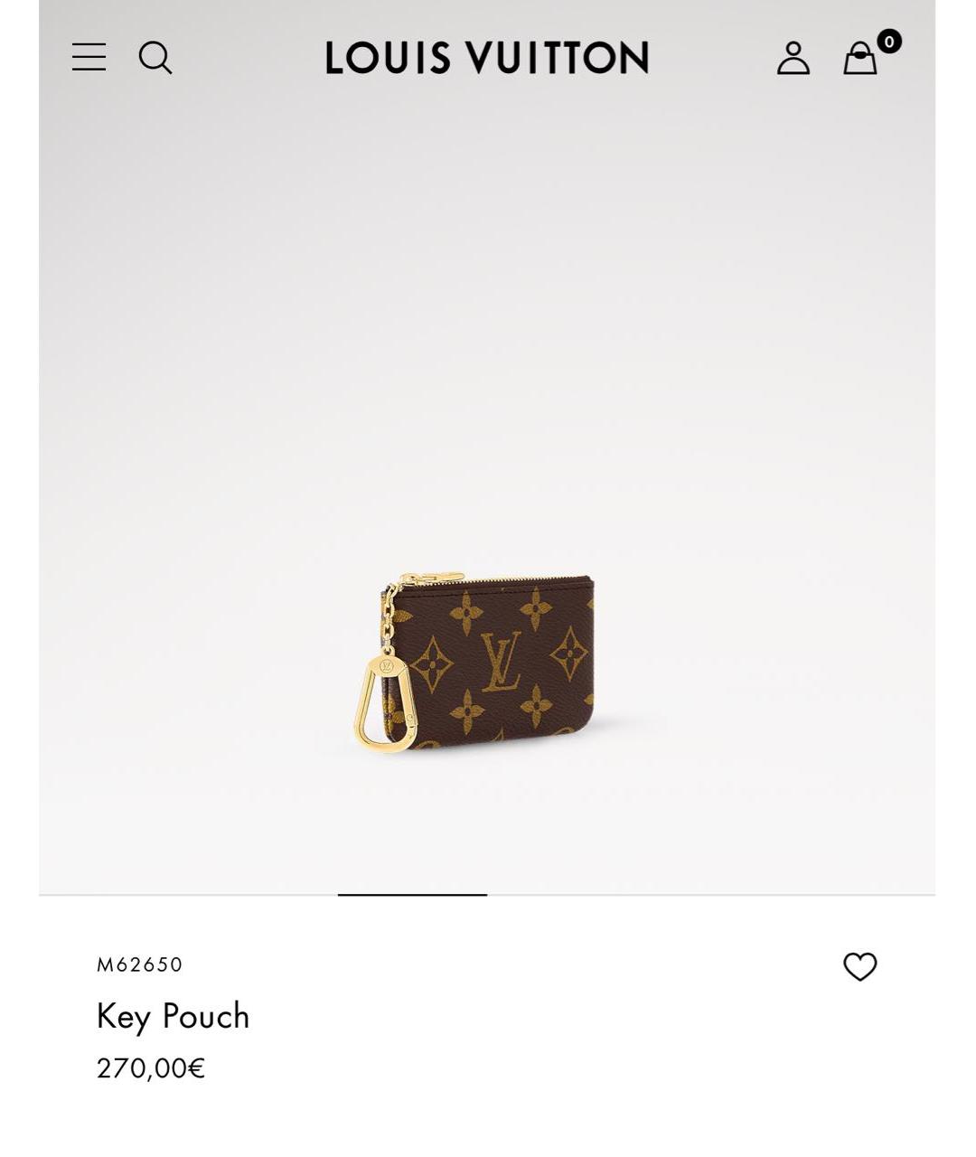 LOUIS VUITTON Коричневая ключница, фото 2