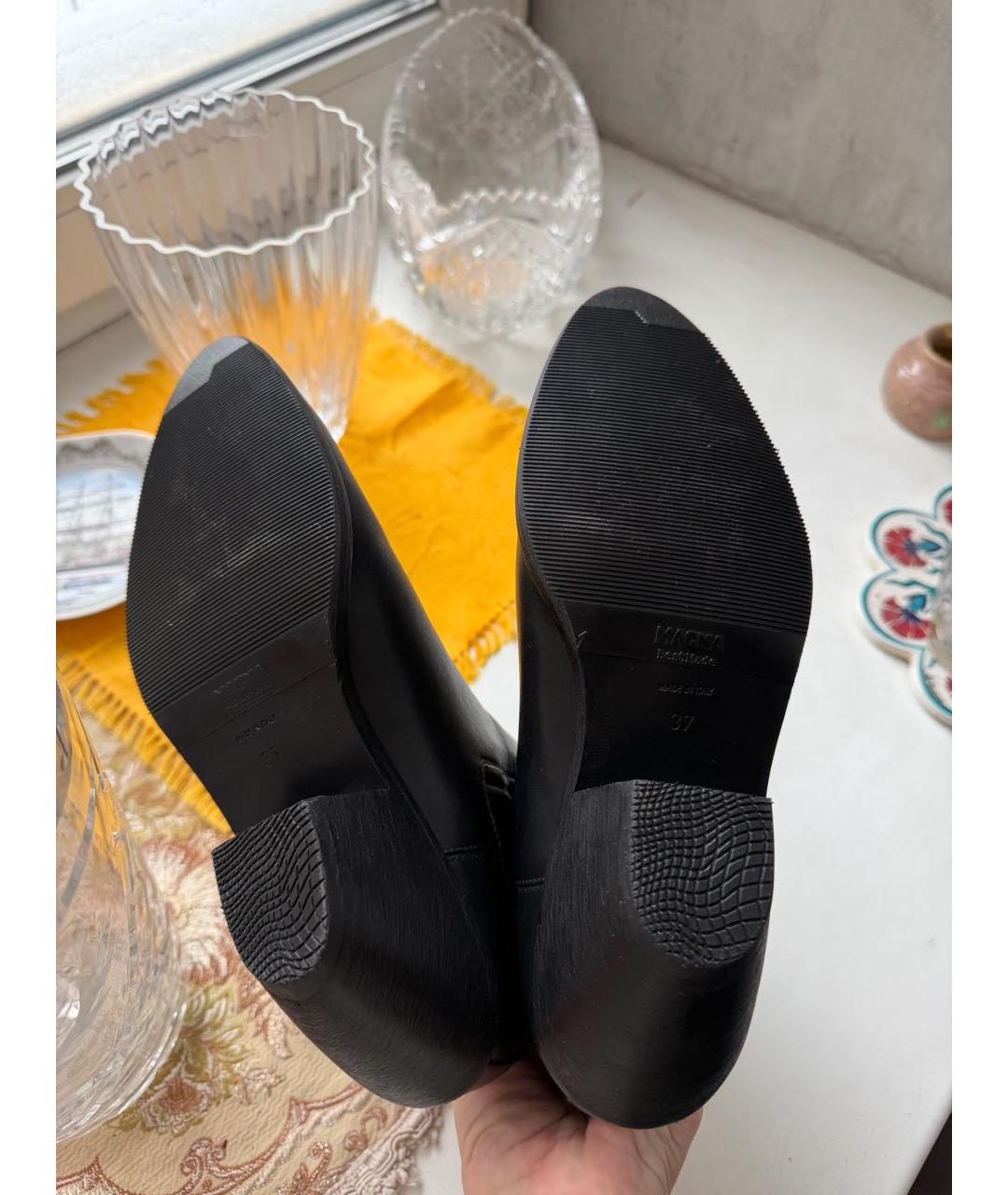 SAINT LAURENT Черные кожаные ботинки, фото 7