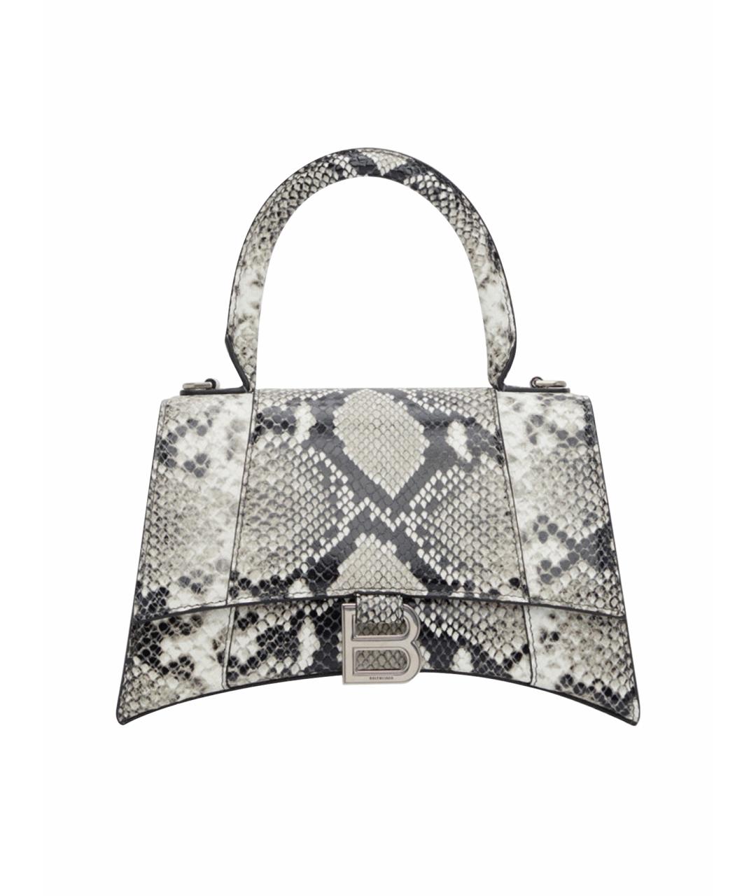 BALENCIAGA Серая кожаная сумка с короткими ручками, фото 1