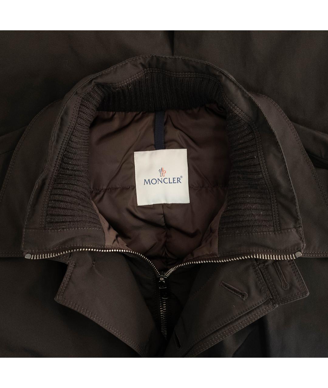 MONCLER Коричневая полиэстеровая куртка, фото 3