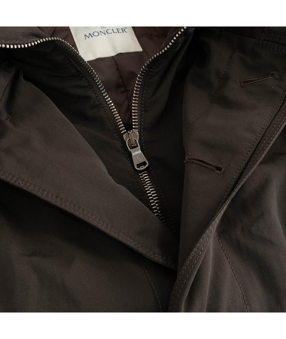 MONCLER Коричневая полиэстеровая куртка, фото 4