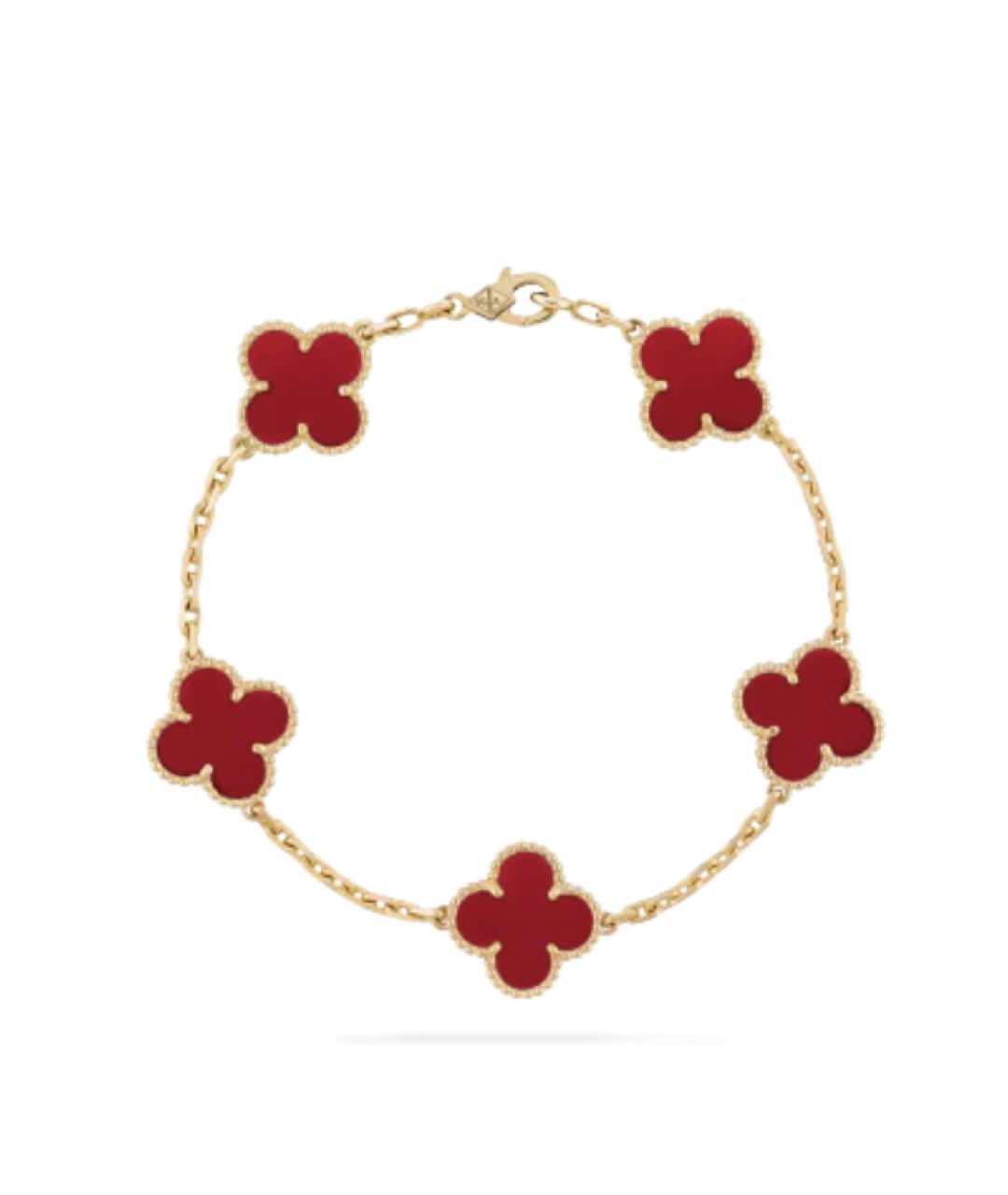 VAN CLEEF & ARPELS Бордовый браслет из желтого золота, фото 6