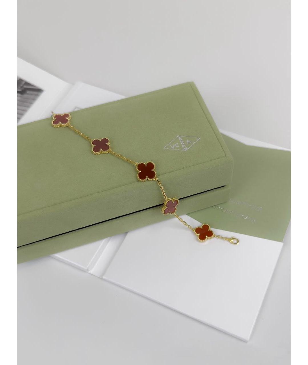 VAN CLEEF & ARPELS Бордовый браслет из желтого золота, фото 3