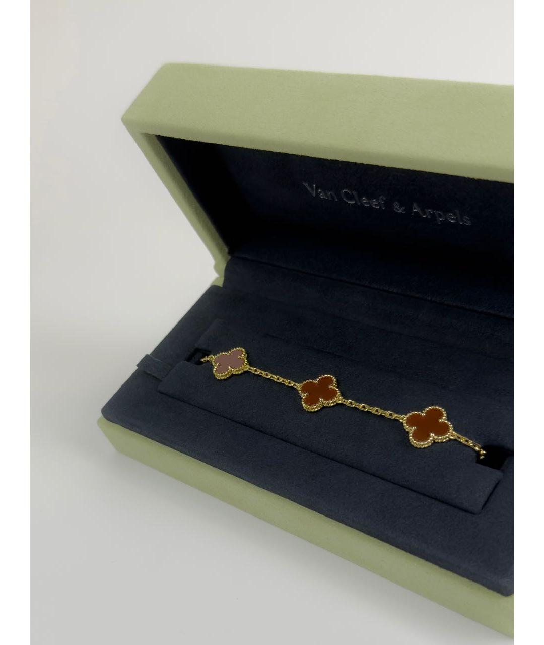 VAN CLEEF & ARPELS Бордовый браслет из желтого золота, фото 4