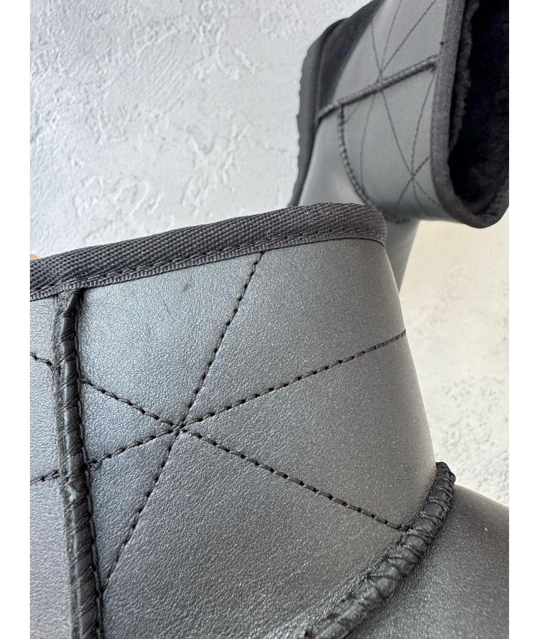 UGG AUSTRALIA Черные кожаные ботинки, фото 7