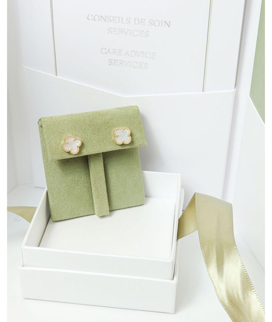 VAN CLEEF & ARPELS Белые серьги из желтого золота, фото 2