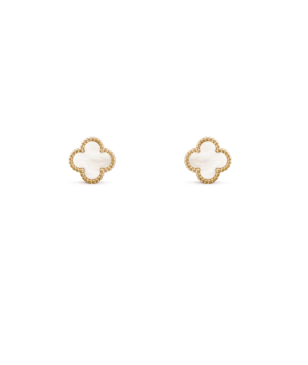VAN CLEEF & ARPELS Белые серьги из желтого золота, фото 7