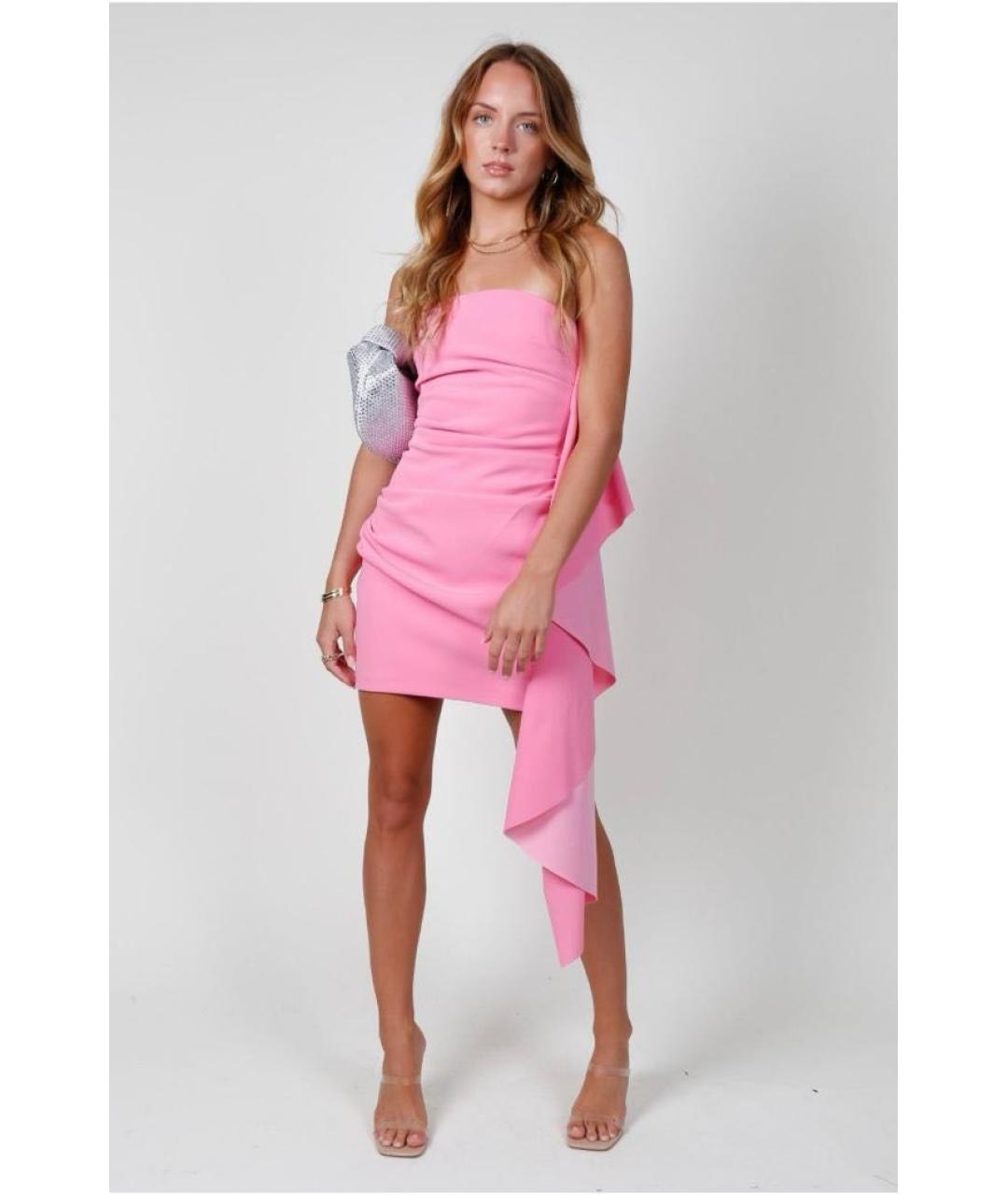 MISHA COLLECTION Розовое полиэстеровое вечернее платье, фото 2