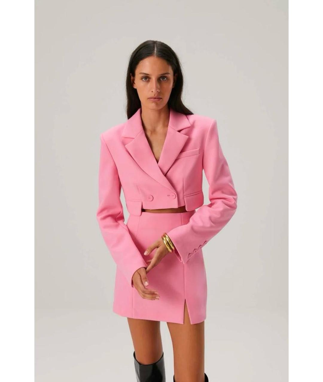 MISHA COLLECTION Розовое полиэстеровое вечернее платье, фото 4