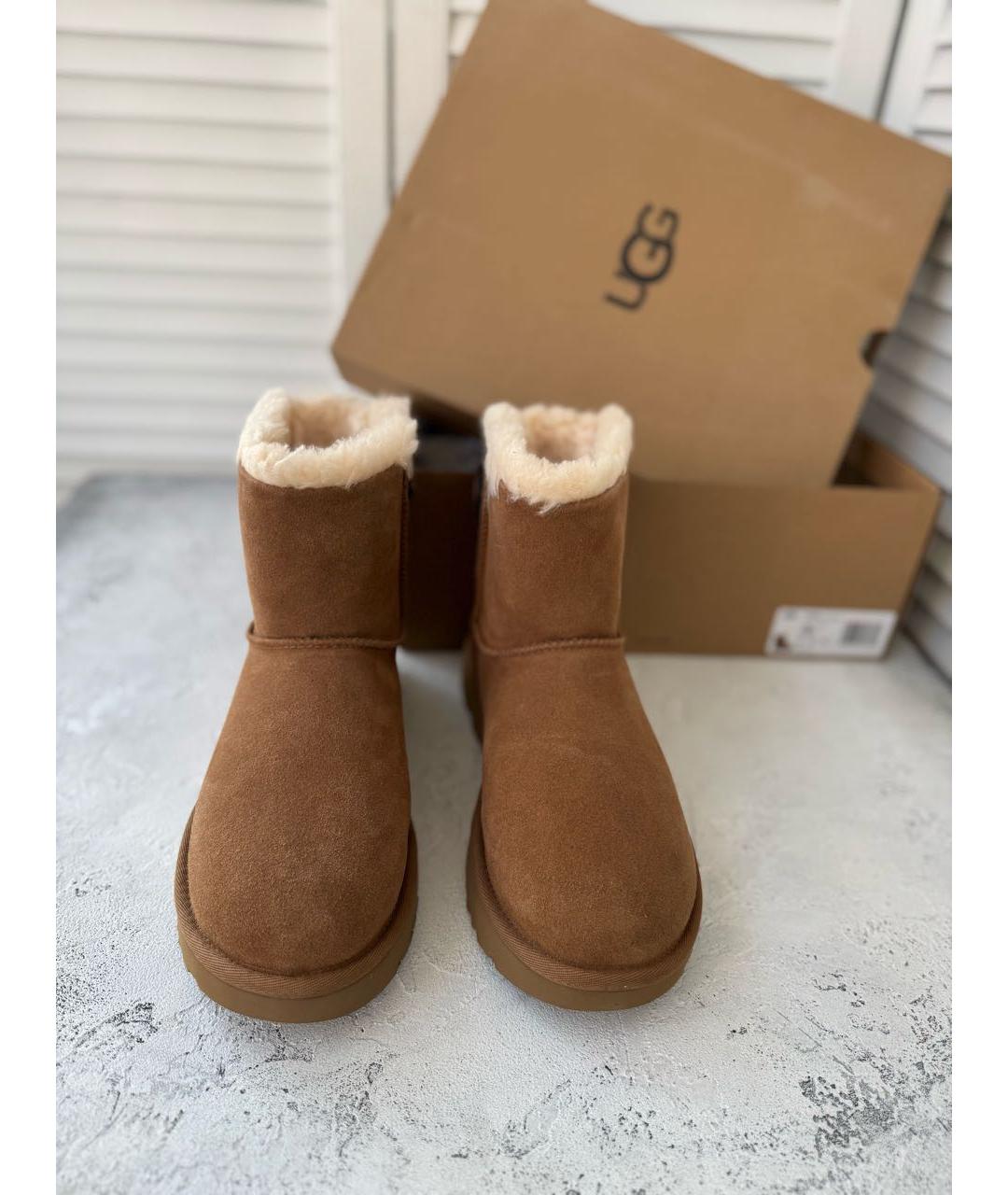 UGG AUSTRALIA Коричневые замшевые ботинки, фото 5