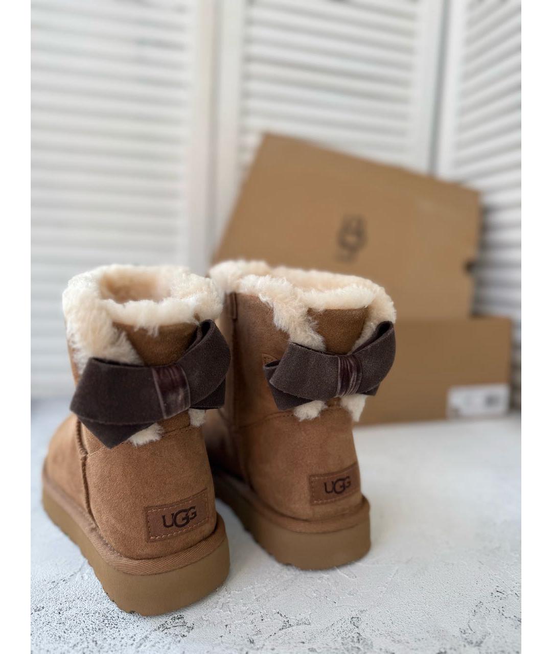 UGG AUSTRALIA Коричневые замшевые ботинки, фото 4