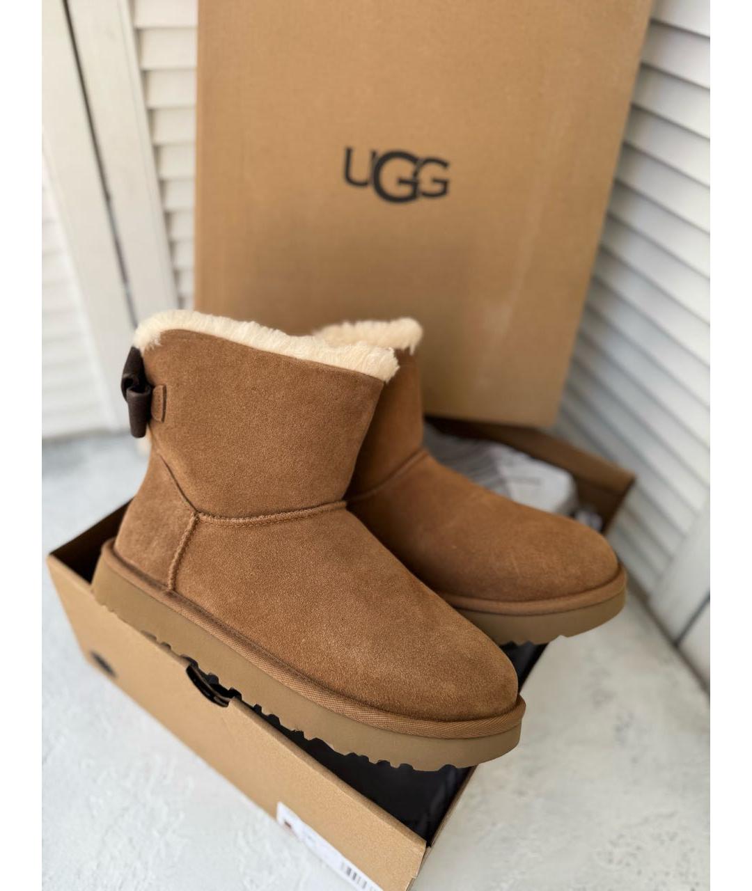 UGG AUSTRALIA Коричневые замшевые ботинки, фото 2