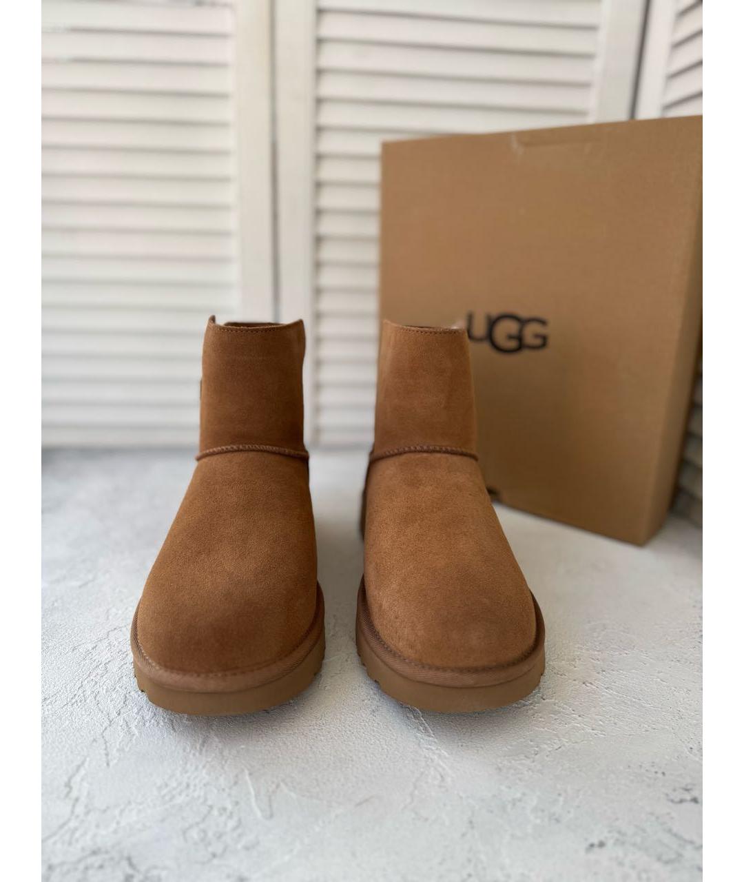 UGG AUSTRALIA Коричневые замшевые ботинки, фото 3