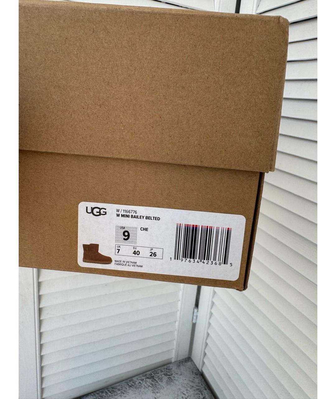 UGG AUSTRALIA Коричневые замшевые ботинки, фото 6