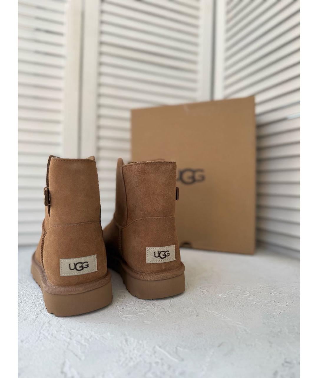 UGG AUSTRALIA Коричневые замшевые ботинки, фото 5