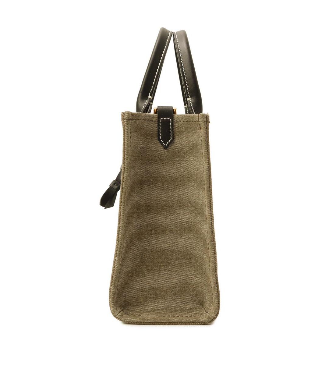 BALMAIN Хаки хлопковая сумка тоут, фото 7