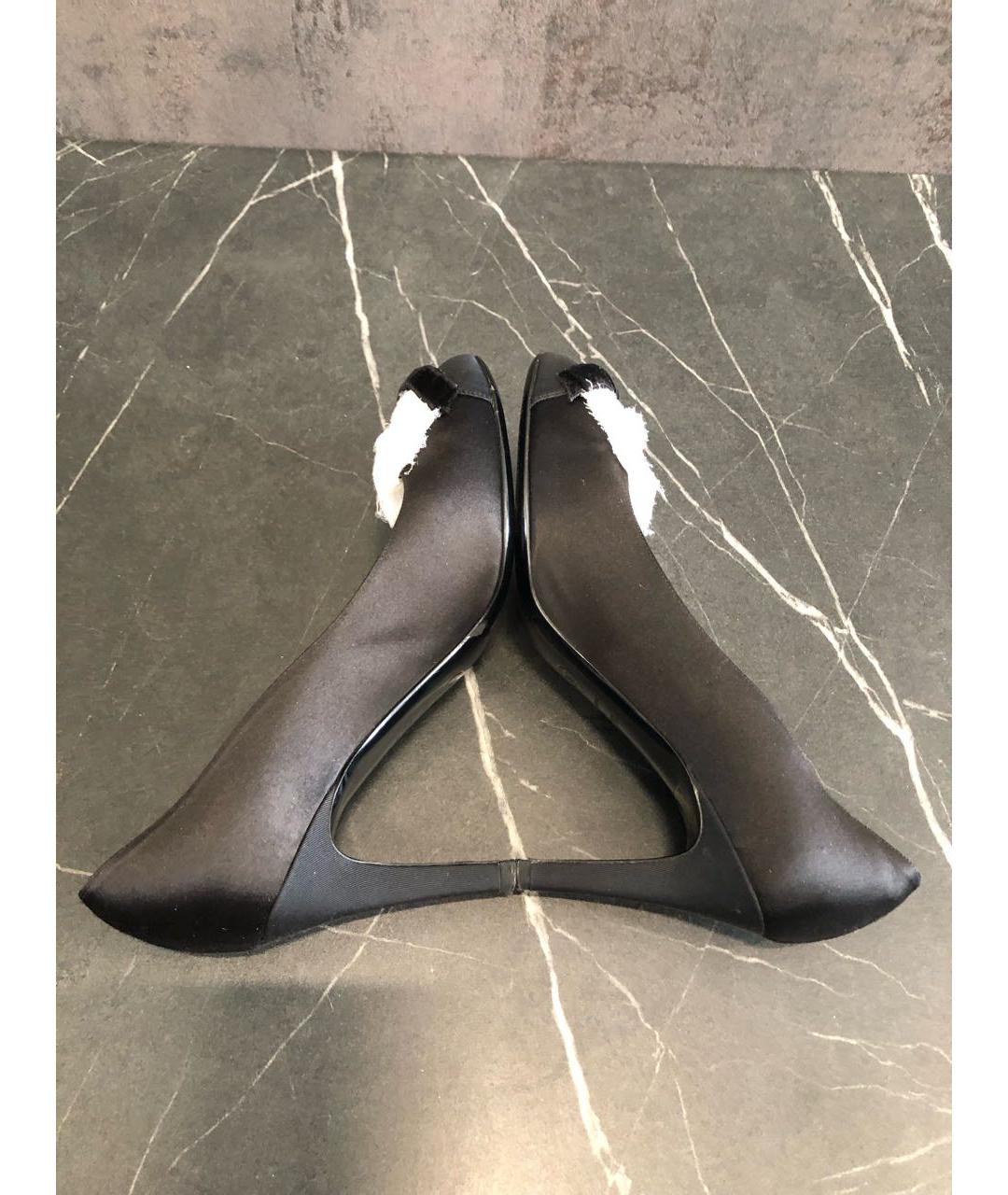 CHANEL Черные текстильные туфли, фото 6